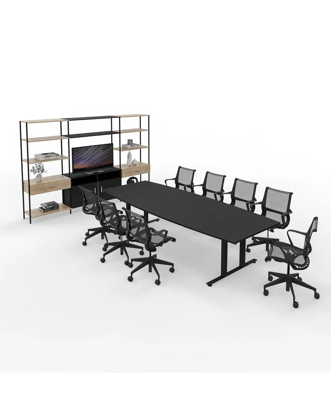 Beam frame boardroom table, 2400 x 1200 x 722 mm