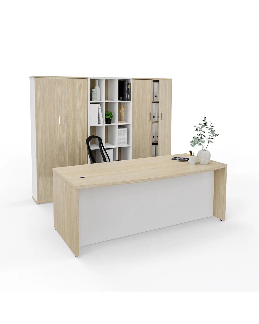 Bowfront executive desk, Desk only