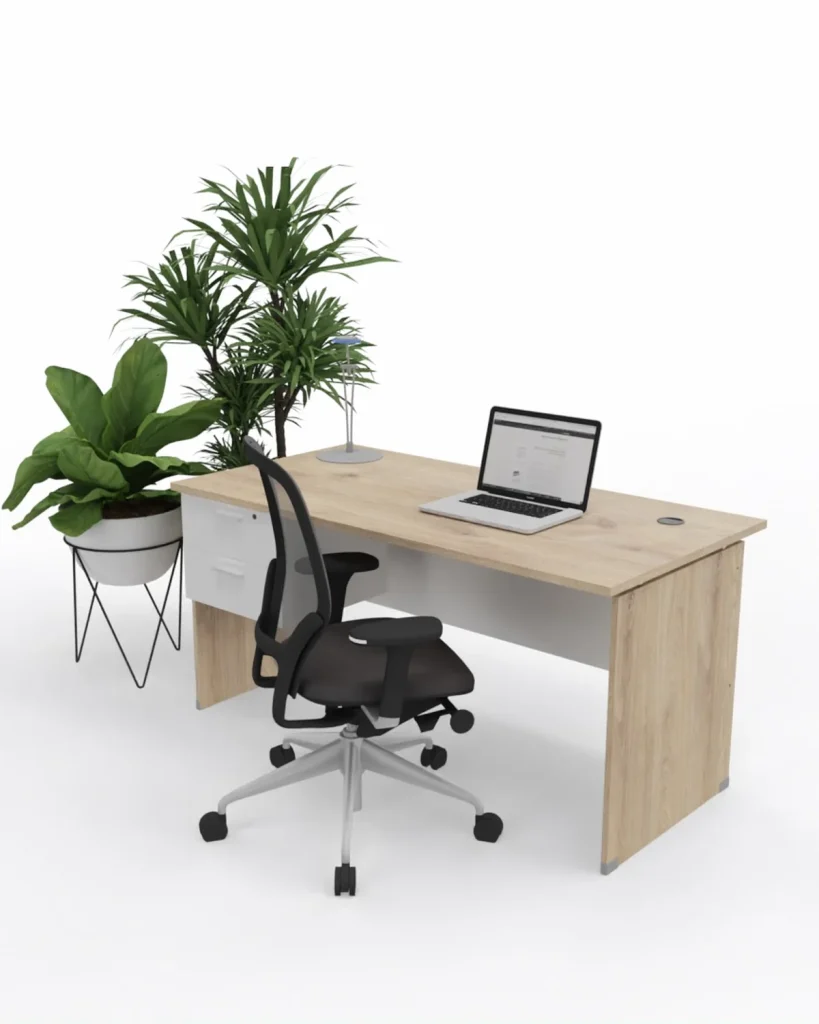 Floating top straight desk, panel desks