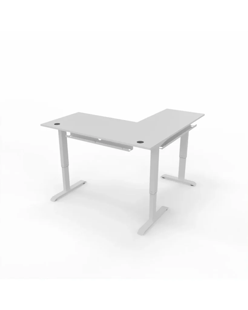 Height adjustable desk with extension, height adjustable desks