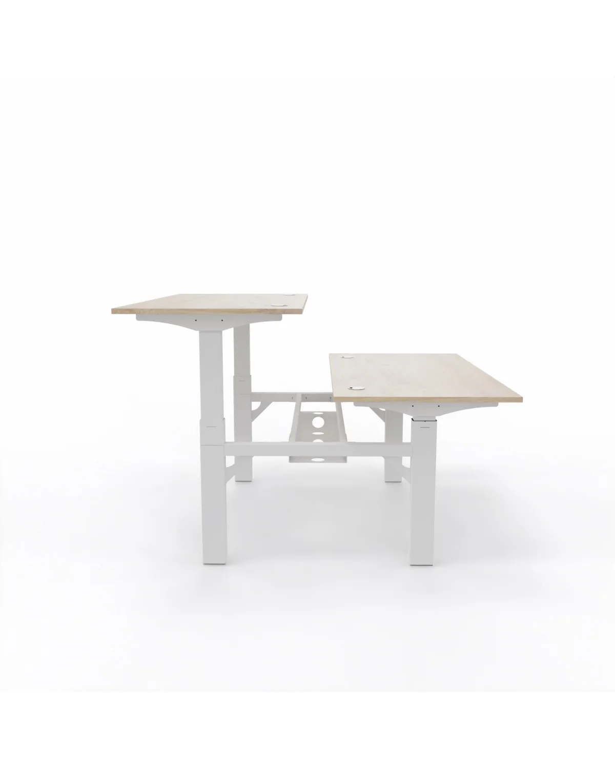 Height adjustable dual desk, 1500 x 750 mm, Melamine 22 mm