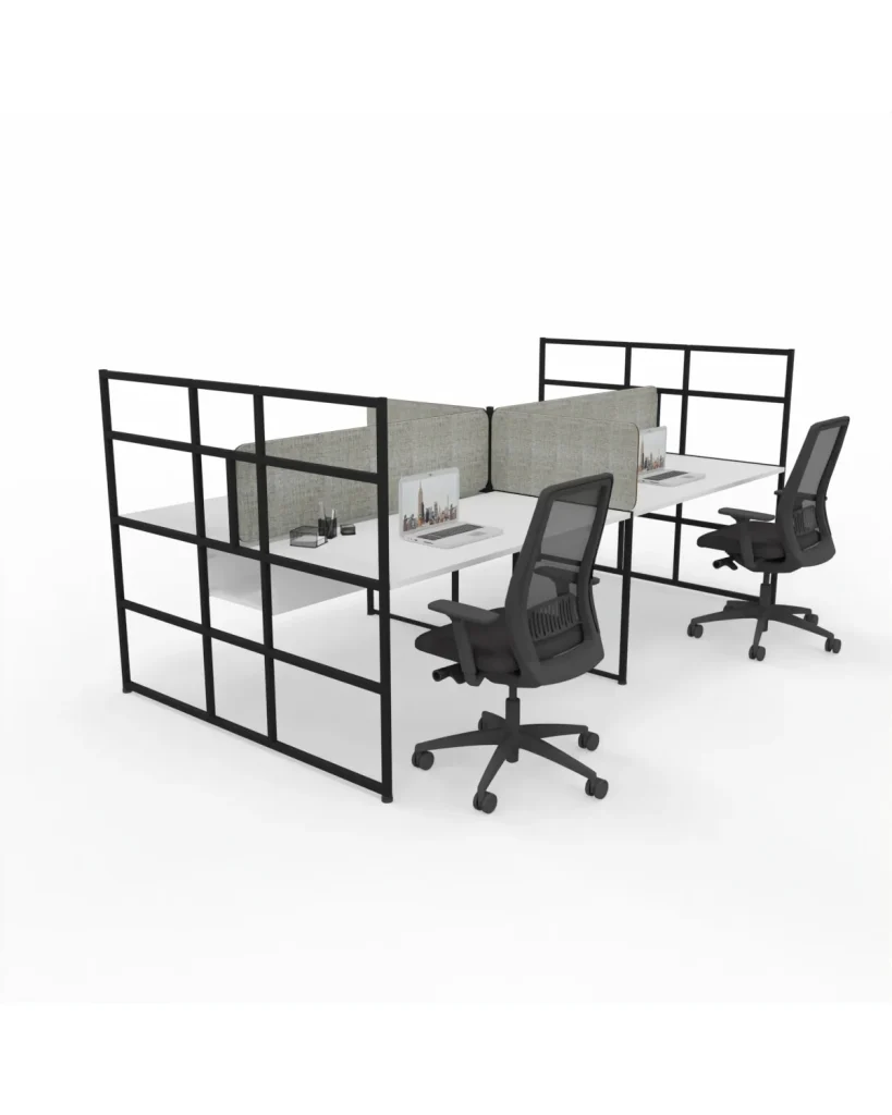 Ladder frame workstation, cluster desks