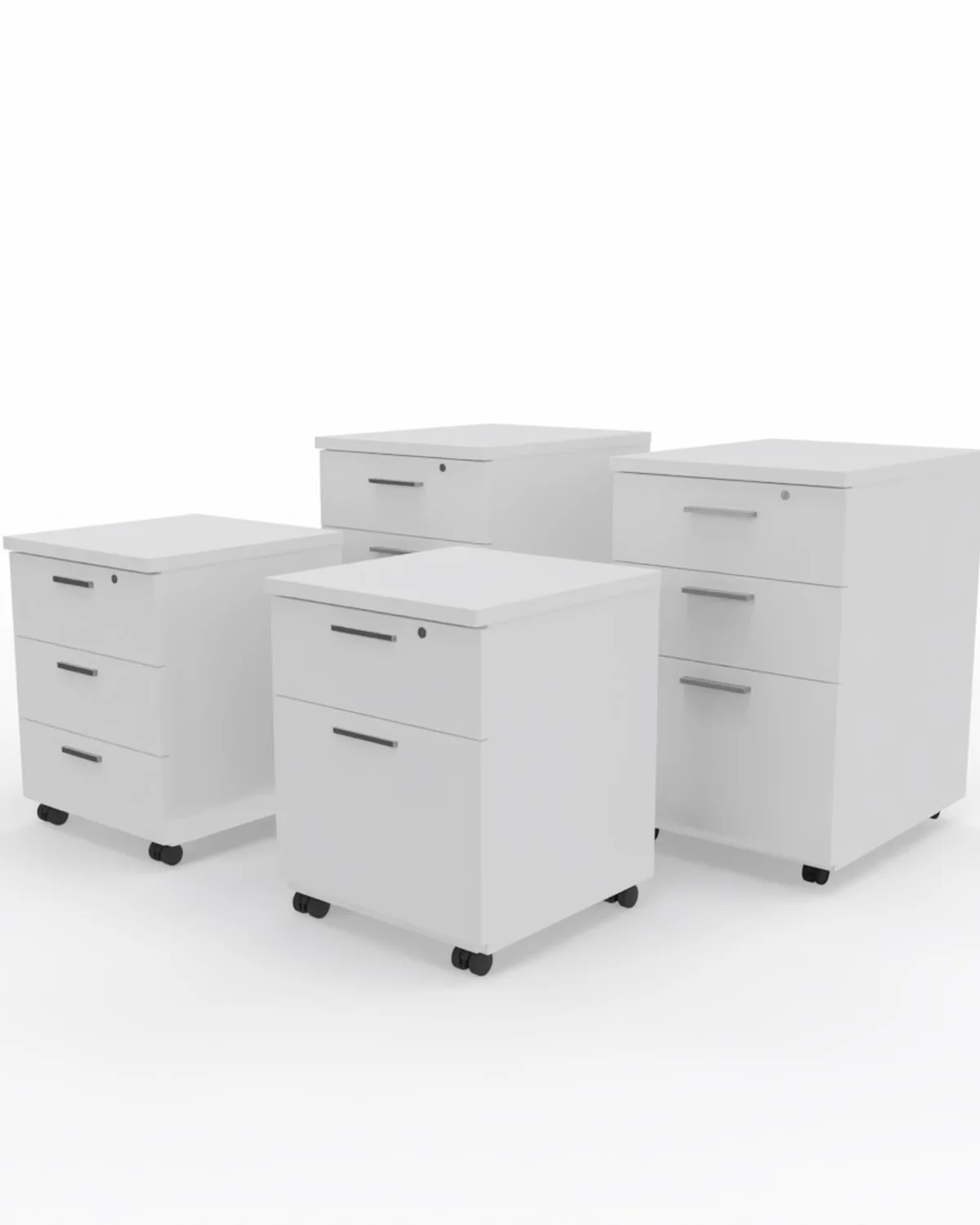 Mobile pedestal, 1 drawer 1 filer, 400 x 516 x 540 mm