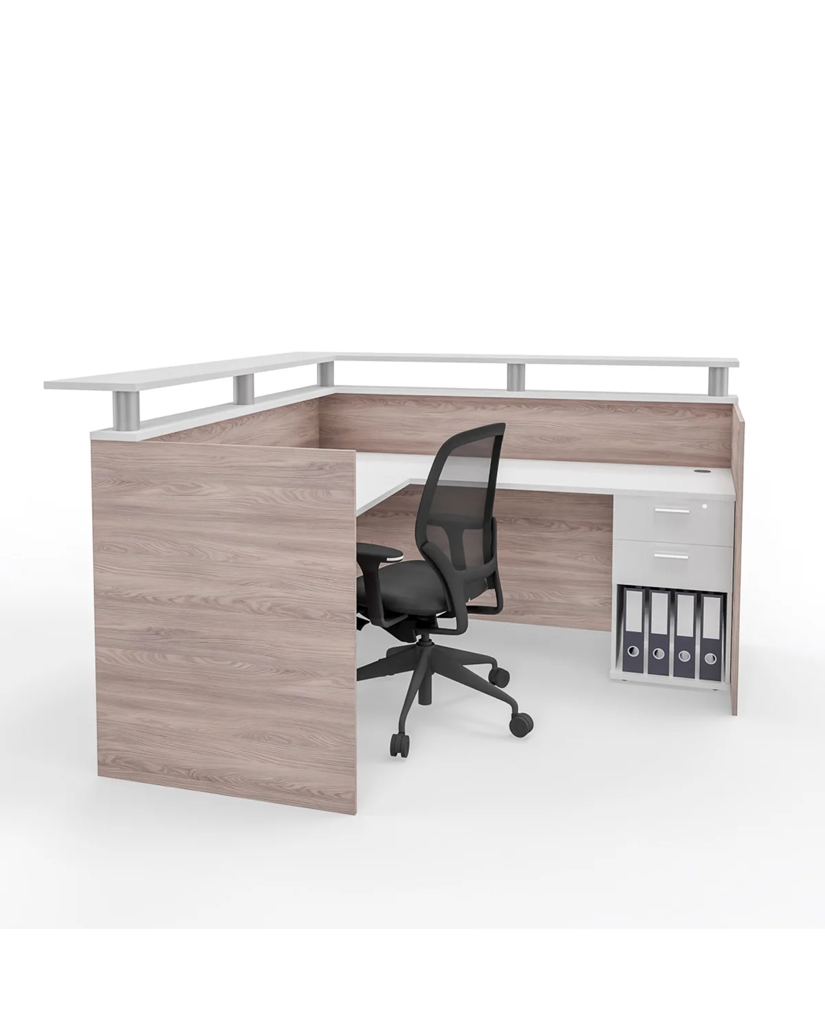 Modular straight reception counter, 1500 x 750 x 1200 mm