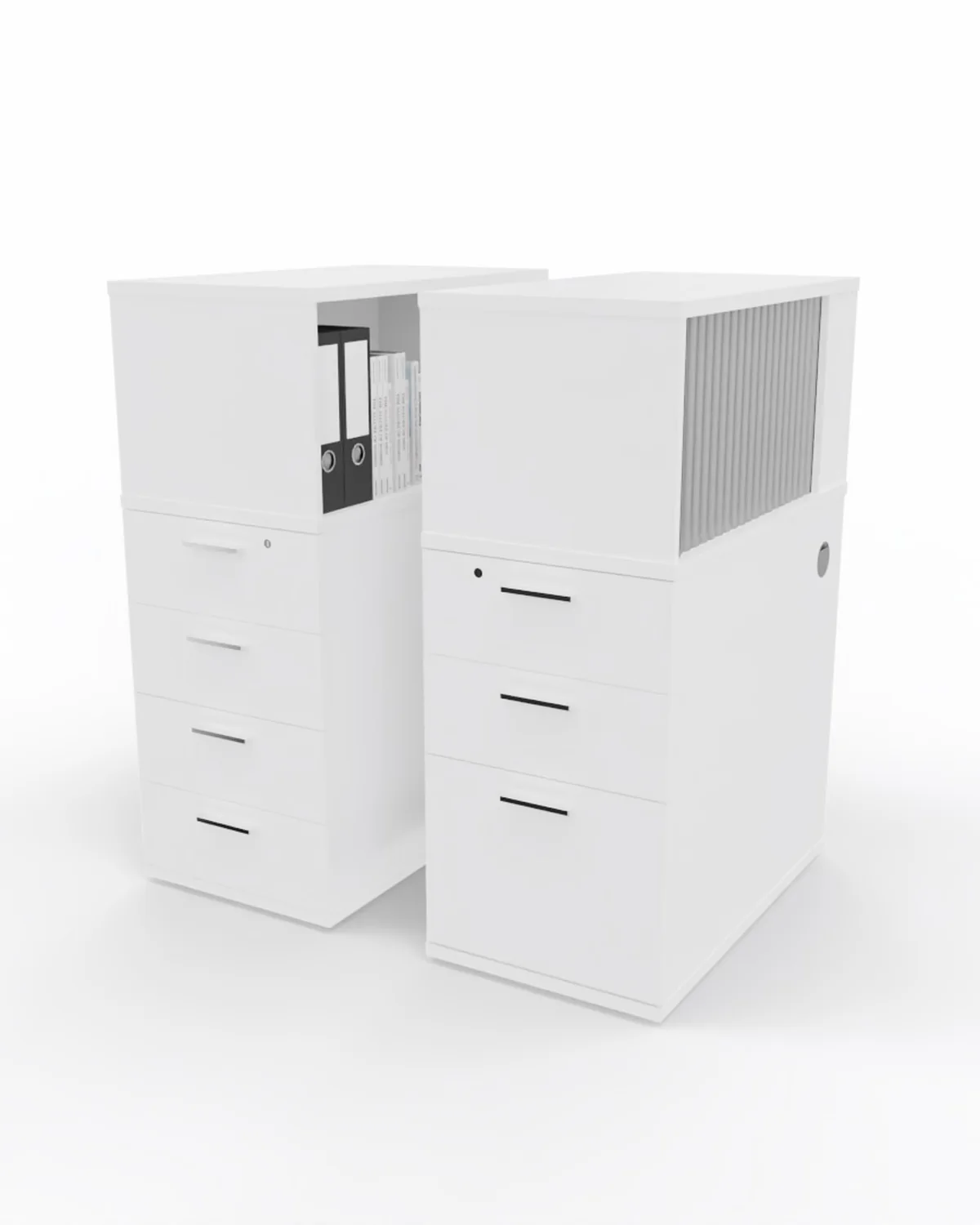 Multi storage pedestal and tops, Pedestal 2 drawer 1 filer, 400 x 755 x 720 mm