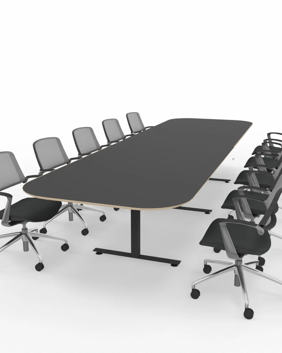 Sculpted ply boardroom tables, Oval, Hard wearing laminate on birch ply, 2400 x 1200 mm