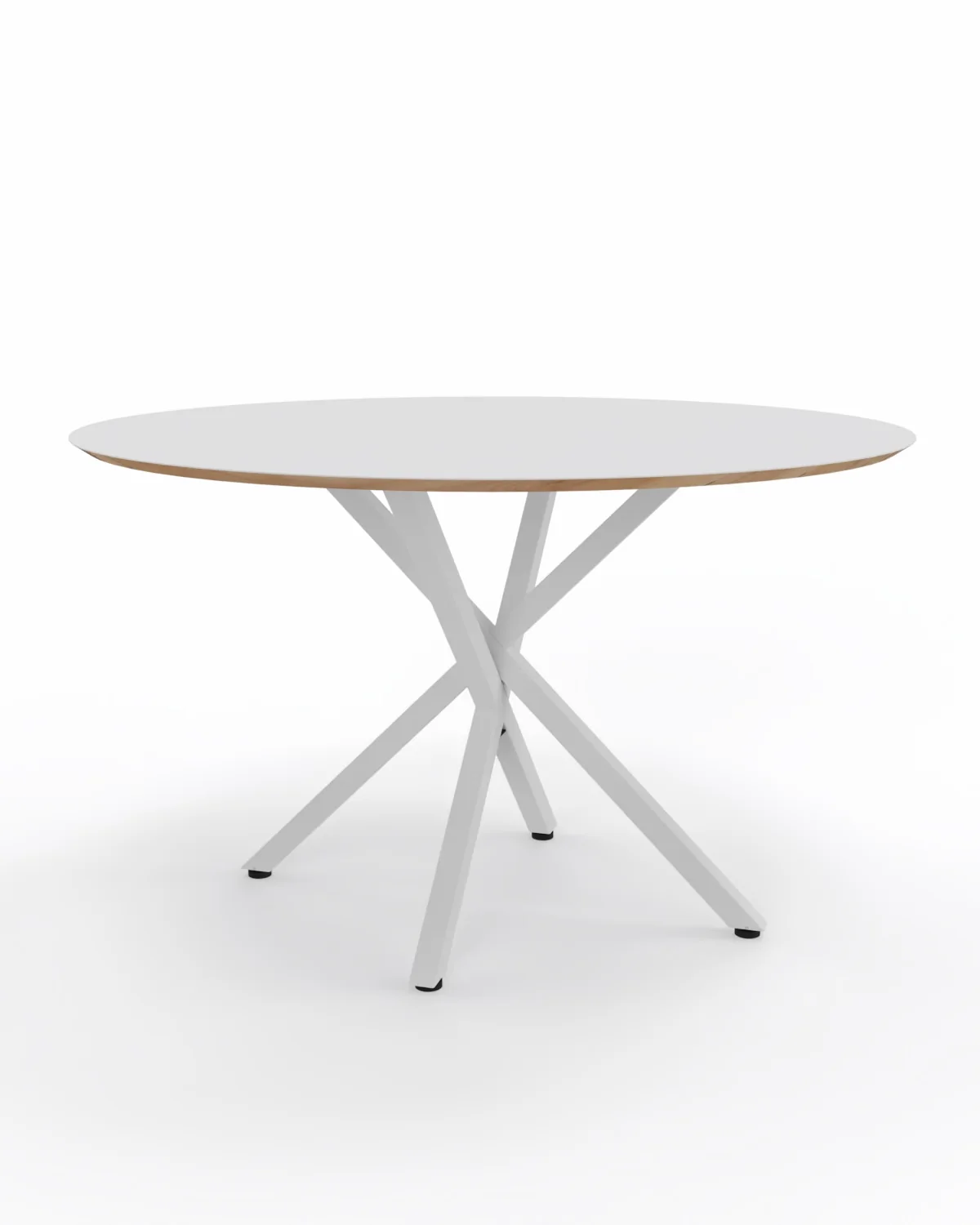Small meeting table, steel base, Round, Melamine, 22 mm, 700 x 700 mm, Disc base round, 450 x 700 mm